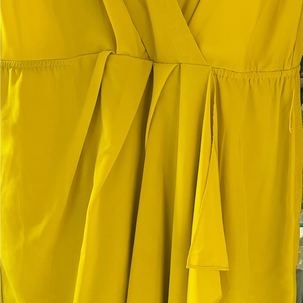 Yoana Baracshi Chartreuse  silk blend sheath dress size 10, fits more like 8. - Picture 7 of 13